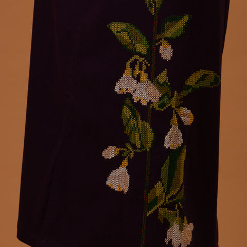 Floral Skirt-Purple