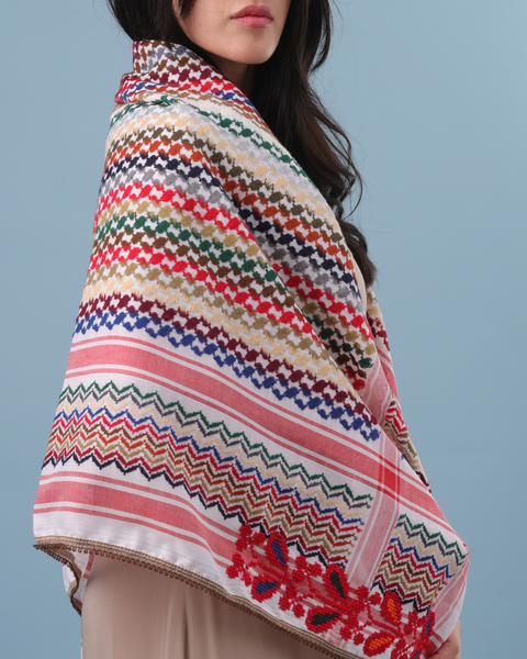 Keffiyeh Red Embroidery