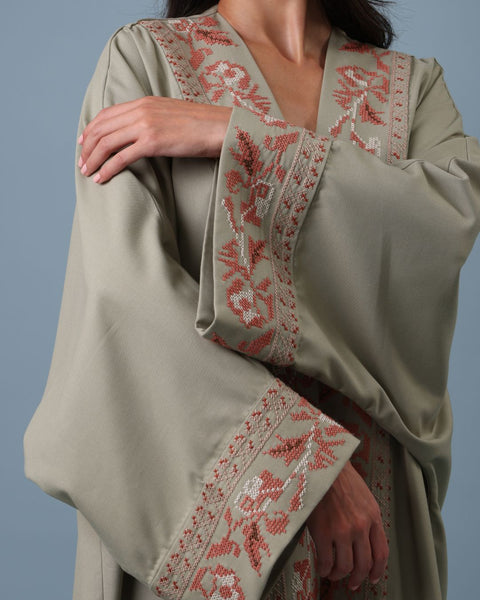 Dar Abaya- Flowers $ Border | إطار زهور