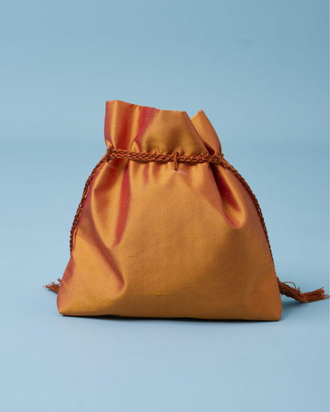 Gold Silk Drawstring Pouch Bethlehem |بيت لحم