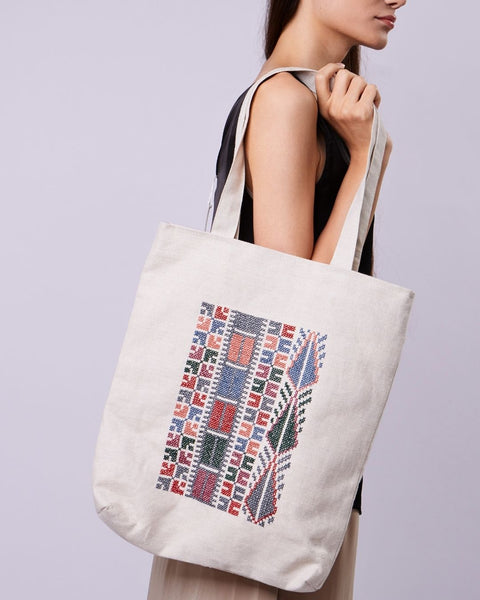 Linen Market Tote Bag