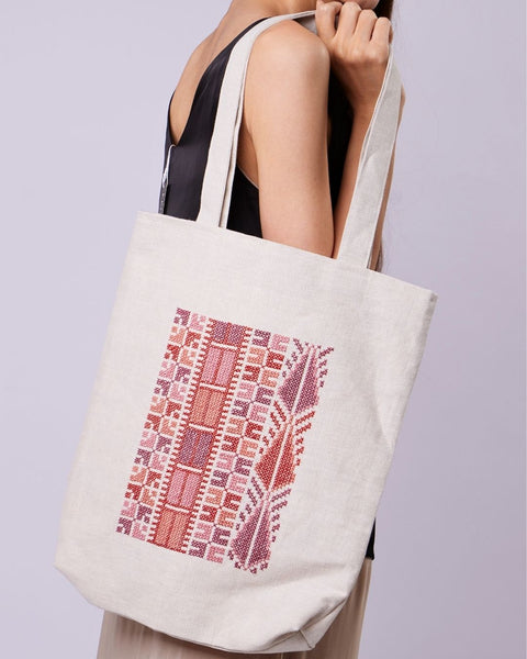 Linen Market Tote Bag