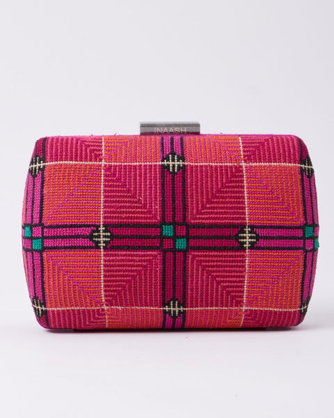Flat Canvas Clutch Disc of Feathers | قرص الريش