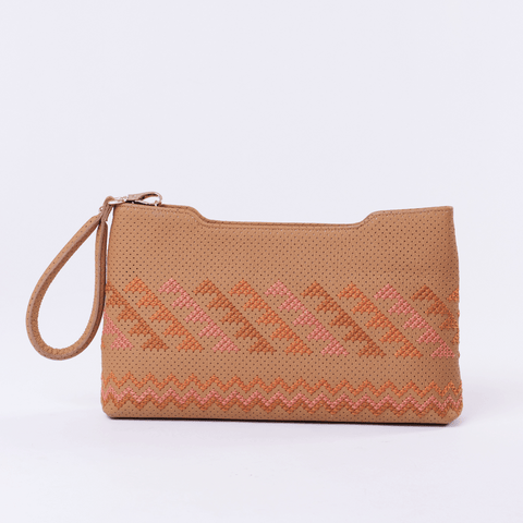 Leather Handbag-Beige Carnation | القرنفل البيج