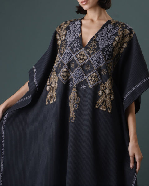 Navy Square Abaya of Al Khalil | الخليل