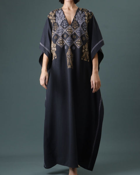 Navy Square Abaya of Al Khalil | الخليل