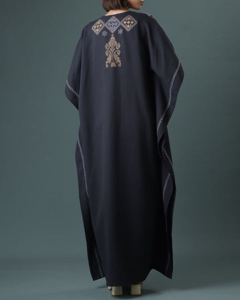 Navy Square Abaya of Al Khalil | الخليل