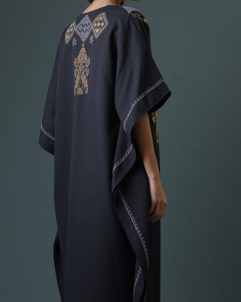 Navy Square Abaya of Al Khalil | الخليل