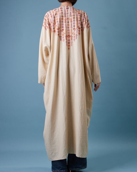 Linen Cotton Abaya Long Sleeve-Ward Rumi of Ramallah | ورد رومي من رام الله