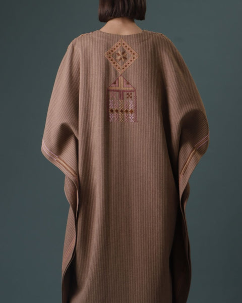 Beige Square Abaya of Al Khalil | الخليل