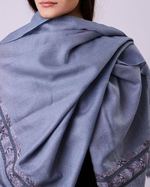 Grey Silk Merino Shawl Bethlehem | بيت لحم
