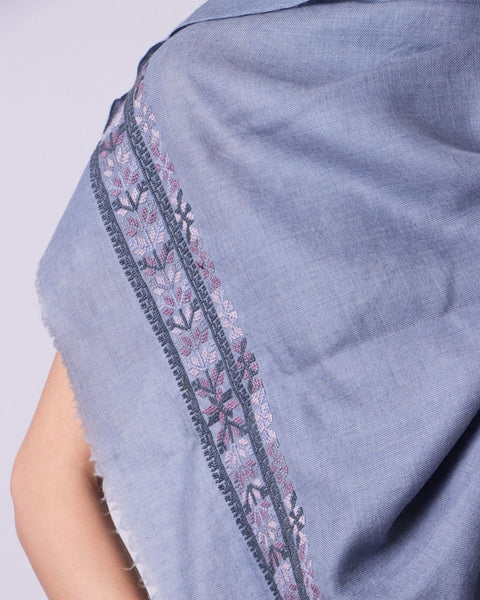Grey Silk Merino Shawl Bethlehem | بيت لحم
