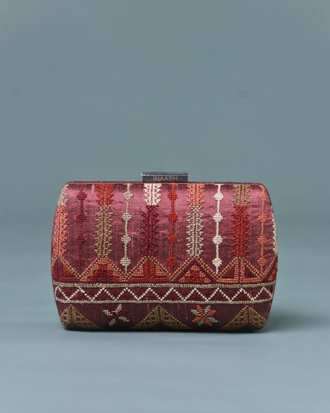 Flat Silk Clutch-Tiles of Galilee | بلاط الجليل