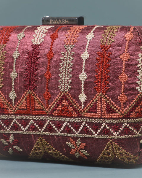 Flat Silk Clutch-Tiles of Galilee | بلاط الجليل