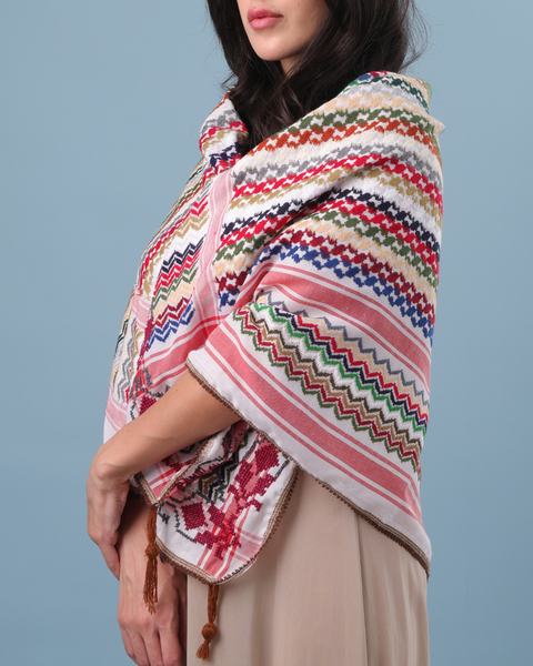 Keffiyeh Burgundy Embroidery