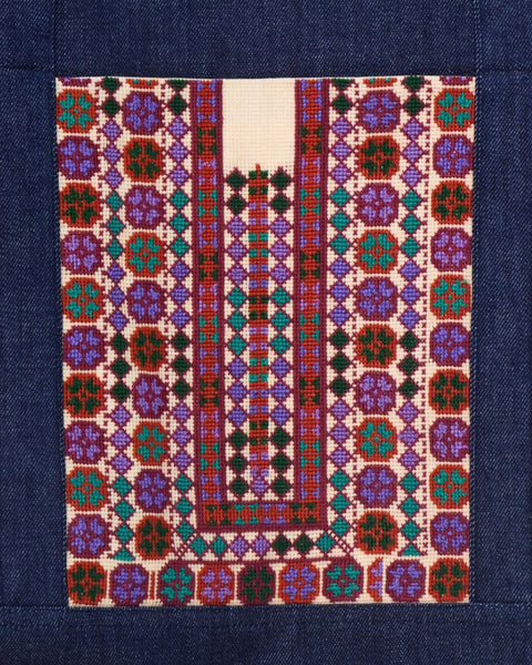 Denim Bag-Small Flowers of Palestine | فلسطين زهور