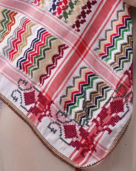 Keffiyeh Burgundy Embroidery