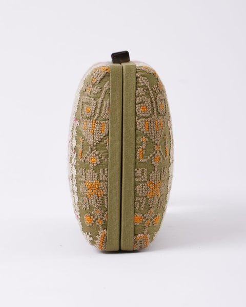 Flat Silk Clutch-Yafa | تطريز نترات يافا