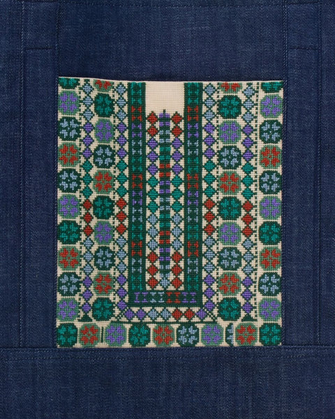 Denim Bag-Small Flowers of Palestine | فلسطين زهور