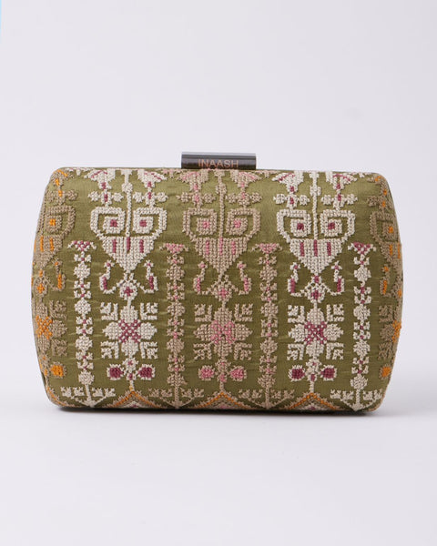 Flat Silk Clutch-Yafa | تطريز نترات يافا