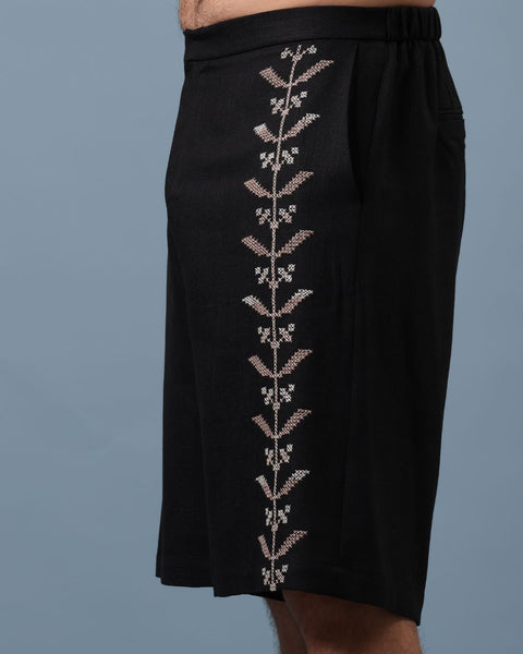 Black Meshwar Set- Palm Tree | شجرة النخيل