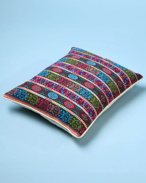Full Embroidered Cushion Apple Branch of Bethlehem |  فرع التفاح من بيت لحم