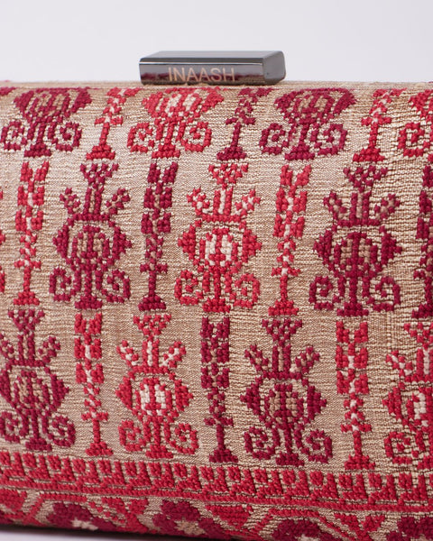 Flat Silk Clutch-Yafa | تطريز نترات يافا