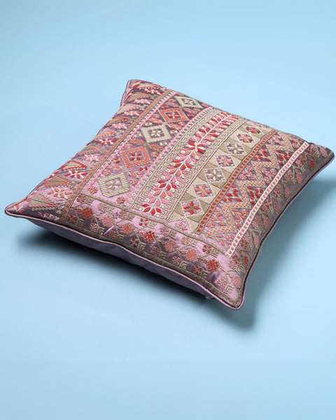 Purple Silk Cushion-Silk Tahriri of Galilee | حرير تحرير الجليل