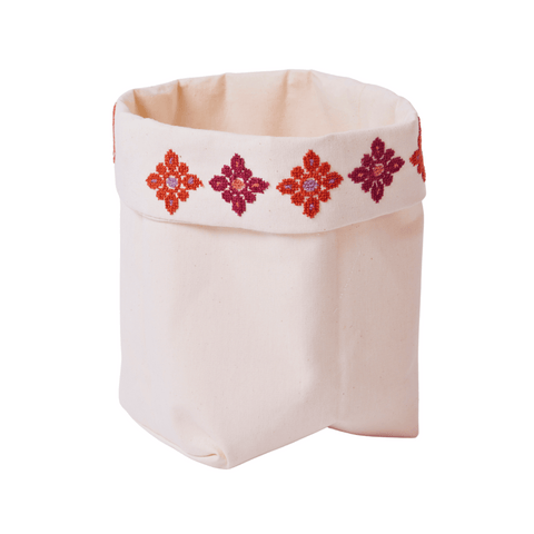 Large Multipurpose Basket- Brown Flowers