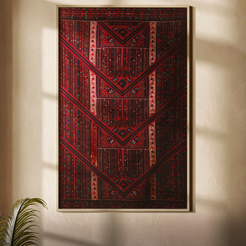 Bayt Sahour Embroidered Panel-Red