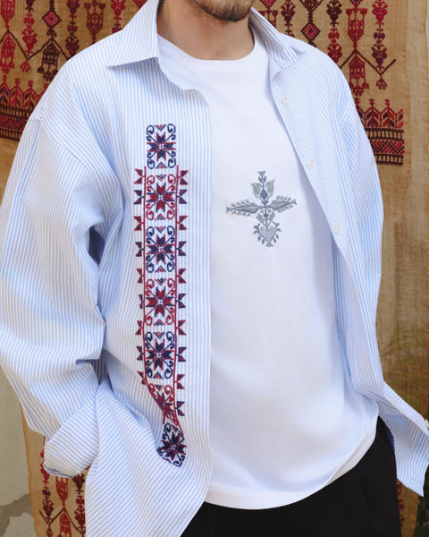 Overshirt - Crabs with Border | سرطان البحر مع الإطار