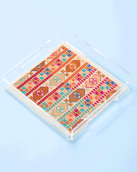 Square Tray- Various Embroidery | تطريز متنوع