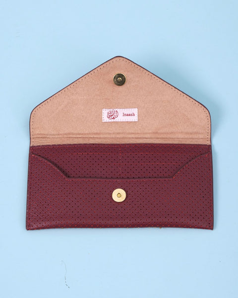 Burgundy Leather Flip Wallet