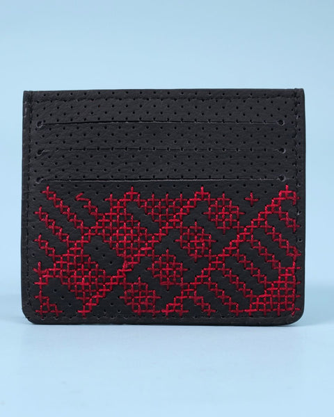 Black with Pinks Card Holder