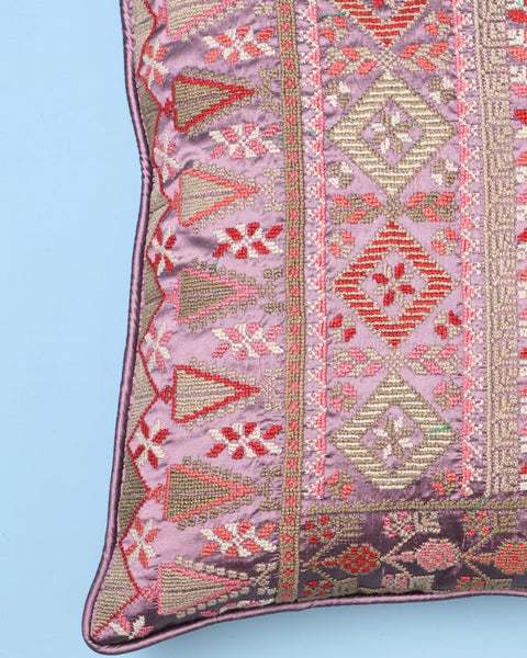 Purple Silk Cushion-Silk Tahriri of Galilee | حرير تحرير الجليل