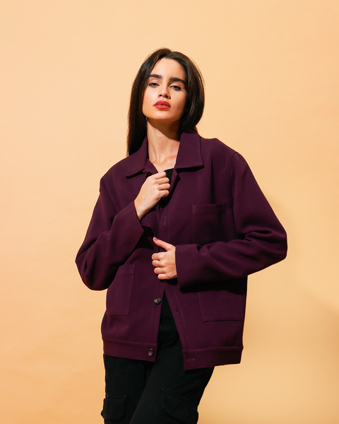 Burgundy Jacket-Meadow Saffron | مرج الزعفران