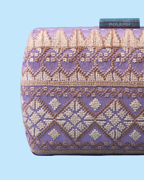 Flat Silk Clutch- Gaza Embroidery | تطريز غزة