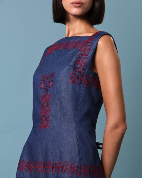Cauliflower & Baker's wife Embroidered Dress | تطريز القرنبيط وزوجة الخباز