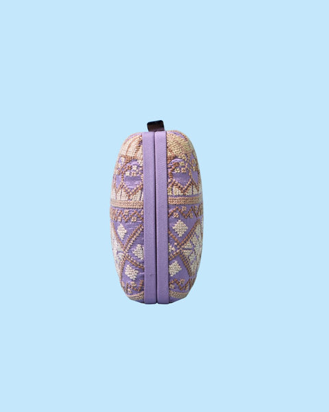 Flat Silk Clutch- Gaza Embroidery | تطريز غزة