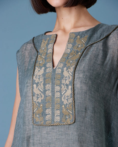 Yafa Linen Green Set - يافا