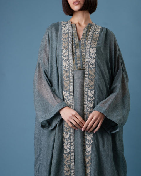 Yafa Linen Green Set - يافا