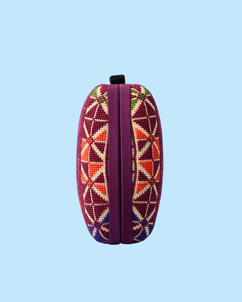 Flat Canvas Clutch - Jerusalem Embroidery | تطريز القدس