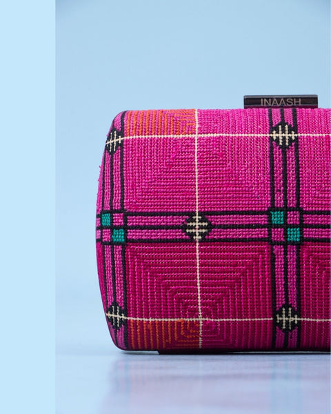 Flat Canvas Clutch Disc of Feathers Hebron | قرص الريش الخليل