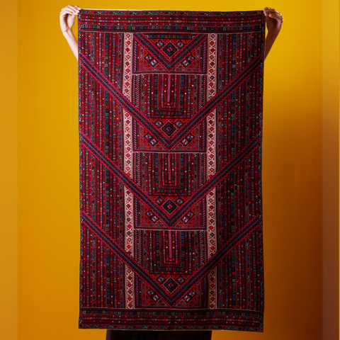 Bayt Sahour Embroidered Panel-Red