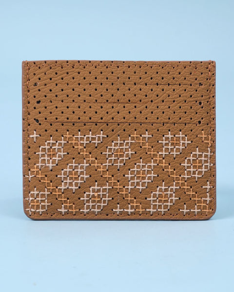 Beige with Yellows Card Holder