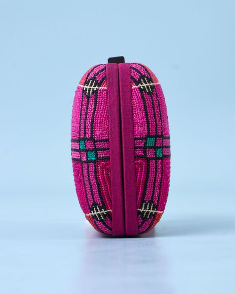 Flat Canvas Clutch Disc of Feathers Hebron | قرص الريش الخليل