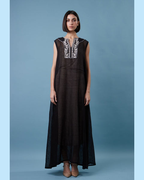 Yafa Linen Black Set - يافا