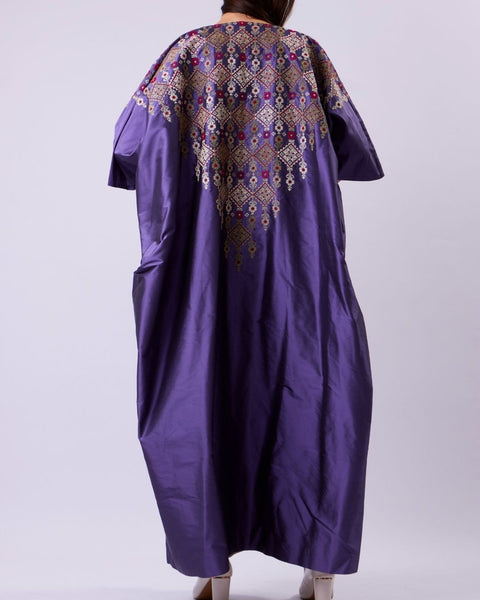Silk Abaya-Qamar Wa Qalayed Beersheba | قمر قلايد بئر سبع