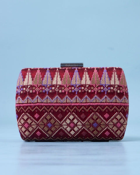 Flat Silk Clutch- Gaza Embroidery | تطريز غزة
