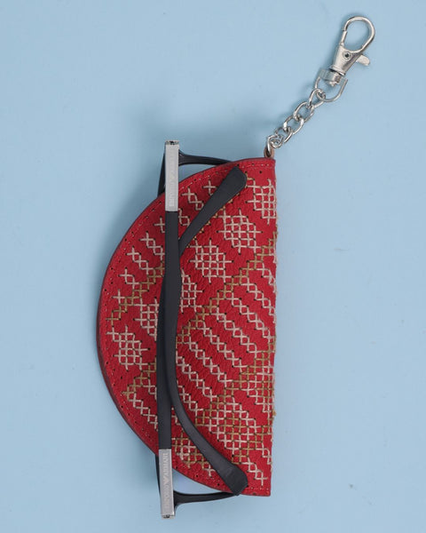 Bright Red Leather Eyewear Cover